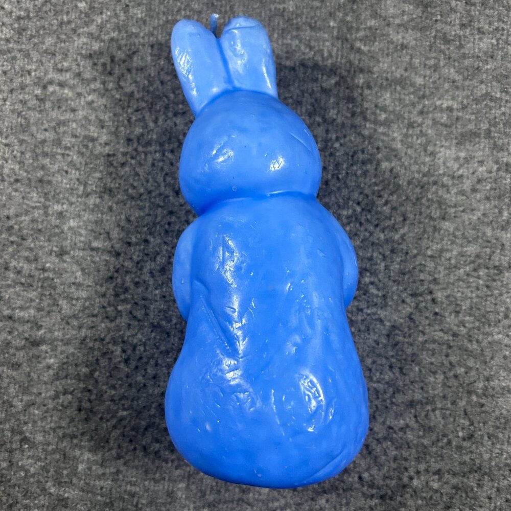 Vintage Large Blue Easter Bunny Candle 8" Never Burned - Picture 3 of 5